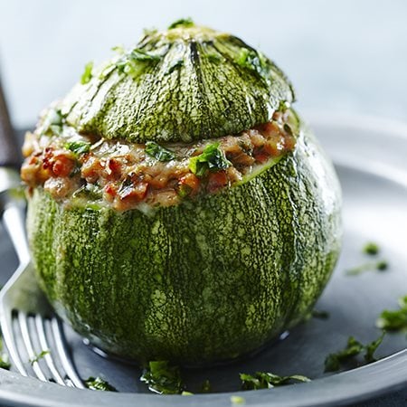 Zucchine ripiene di riso-4